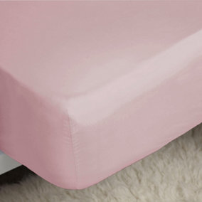 Belledorm Easycare Percale Fitted Sheet Blush (Double)