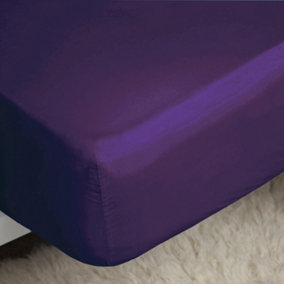 Belledorm Easycare Percale Fitted Sheet Mauve (Single)