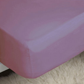 Belledorm Easycare Percale Fitted Sheet Misty Rose (Double)