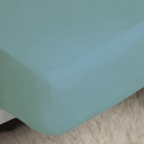 Belledorm Easycare Percale Fitted Sheet Teal (Single)