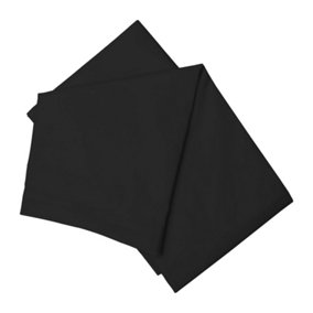 Belledorm Easycare Percale Flat Sheet Black (Single)