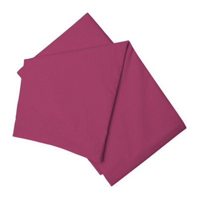 Belledorm Easycare Percale Flat Sheet Fuchsia (Double)