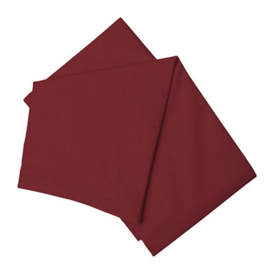Belledorm Easycare Percale Flat Sheet Red (Double)