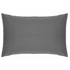 Belledorm Easycare Percale Housewife Pillowcase Grey (One Size)