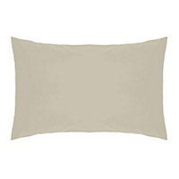 Belledorm Easycare Percale Housewife Pillowcase Mushroom (One Size)