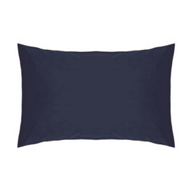 Belledorm Easycare Percale Housewife Pillowcase Navy (One Size)