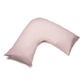 Belledorm Easycare Percale V-Shaped Orthopaedic Pillowcase Blush (One Size)