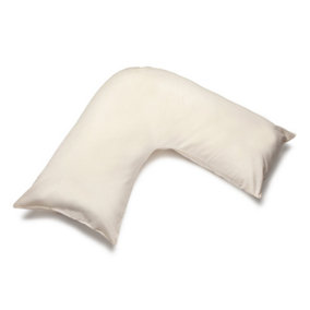 Belledorm Easycare Percale V-Shaped Orthopaedic Pillowcase Cream (One Size)