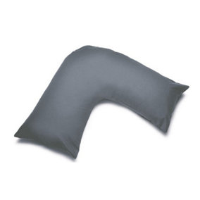 Belledorm Easycare Percale V-Shaped Orthopaedic Pillowcase Grey (One Size)