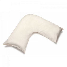 Belledorm Easycare Percale V-Shaped Orthopaedic Pillowcase Ivory (One Size)