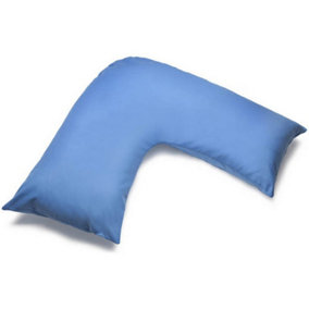 Belledorm Easycare Percale V-Shaped Orthopaedic Pillowcase Sky Blue (One Size)