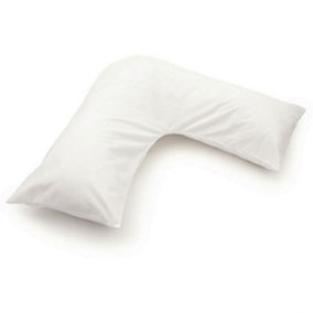 Belledorm Easycare Percale V-Shaped Orthopaedic Pillowcase White (One Size)