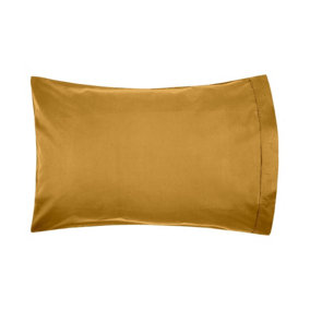 Belledorm Egyptian Cotton Housewife Pillowcase (Pack of 2) Ochre Yellow (76cm x 51cm)