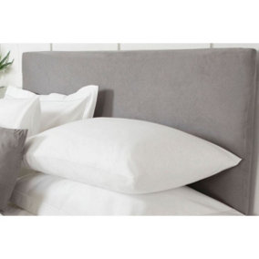 Belledorm Faux Suede Headboard Cover Charcoal (Double)