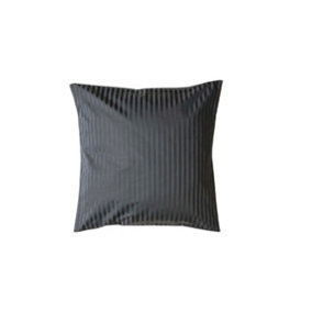 Belledorm Hotel Stripe Pillowcase Charcoal (66cm x 66cm)
