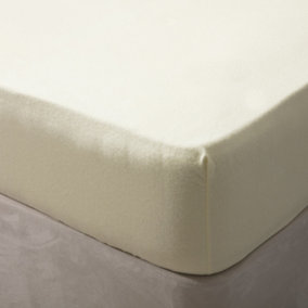 Belledorm Jersey Cotton Fitted Sheet Ivory (Kingsize)