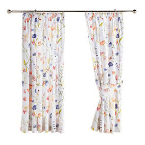 Belledorm Larissa Floral Curtains Multicoloured (54in x 66in)