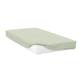 Belledorm Percale Extra Deep Fitted Sheet Apple Green (Double)
