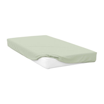 Belledorm Percale Extra Deep Fitted Sheet Apple Green (Superking)