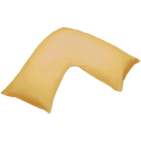 Belledorm Polycotton V Orthopaedic Pillowcase Saffron (81cm x 38cm)