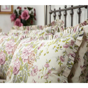 Belledorm Rose Boutique Pillowcase (Pair) Ivory/Pink/Green (One Size)