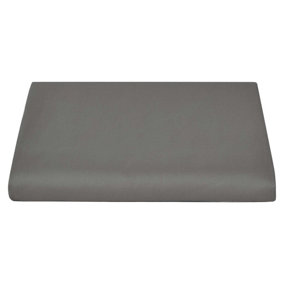 Belledorm Sateen Flat Sheet Platinum Grey (Double)