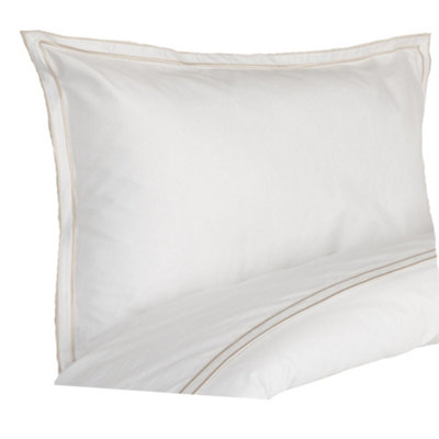 Belledorm Savoy Oxford Pillowcase Oyster (76cm x 51cm)