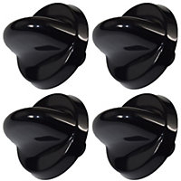 Belling 300 Series Compatible Black Oven Cooker Hob Control Knob Pack of 4 by Ufixt