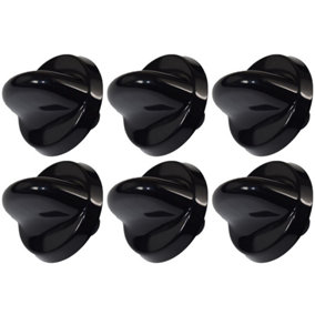Belling 300 Series Compatible Black Oven Cooker Hob Control Knob Pack of 6 by Ufixt