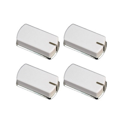 Belling Compatible White Silver Oven Cooker Hob Grill Control Knob Pack of 4 by Ufixt