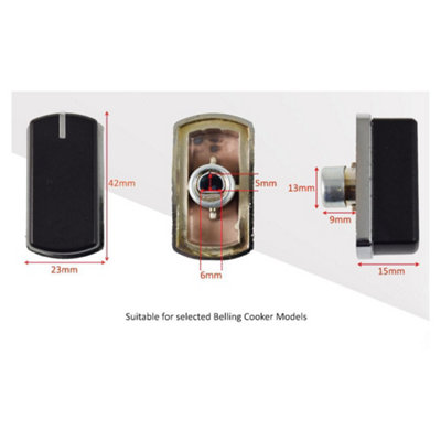 6 Manopole Di Controllo Per Fornello, Forno E Piano Cottura Belling 083240900 Yujia~p137617528 - Foto 8