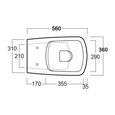 Bellio Rimless Black Back to Wall Toilet - 3