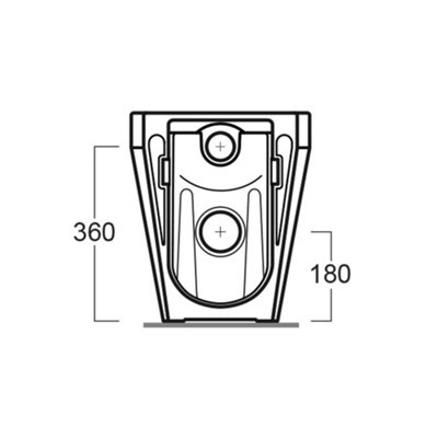 Bellio Rimless Black Back to Wall Toilet - 4