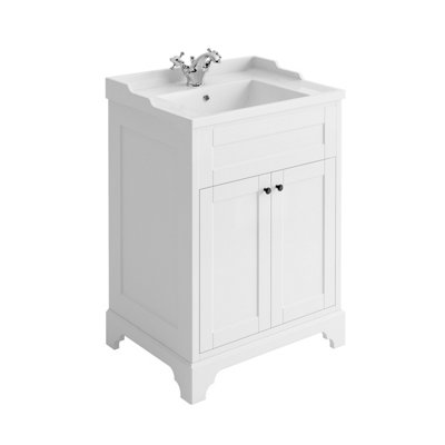 Belmont Floor Standing Vanity Unit in White (W)614mm