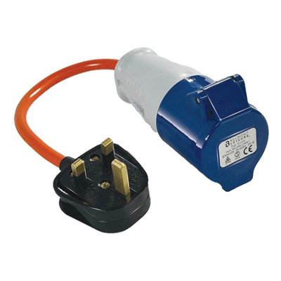 Belmont Leisure UK 13A Plug to 16A Hook-Up Adaptor for Caravan ...