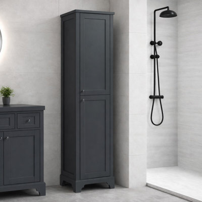 Belmont Tall Storage Unit in Midnight Grey
