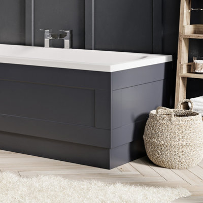 Belmont Traditional Midnight Grey End Bath Panel (W)800mm | DIY at B&Q