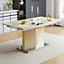 Belmonte High Gloss Extending Dining Table Large In Cream