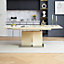 Belmonte High Gloss Extending Dining Table Large In Cream
