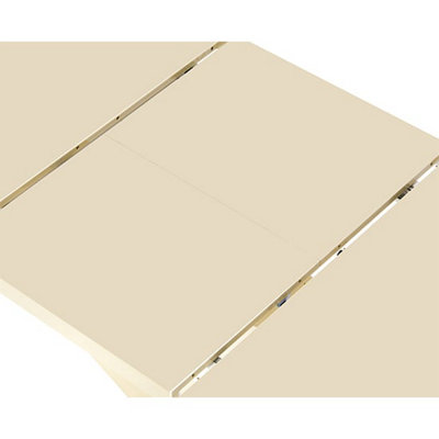 Belmonte High Gloss Extending Dining Table Large In Cream