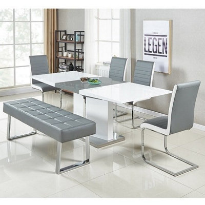 Belmonte Large Extending Dining Table Symphony Chairs And Bench | DIY ...