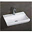 BELOFAY 10x49x33cm Rectangular wall hung Ceramic Cloakroom Wash Basin Sink, Modern Design Basin (Only Basin Included)