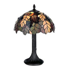 BELOFAY 12 inches Harvest Tiffany Table Lamps, Stained Glass Handmade Tiffany Vintage Bedside Table Lamps 18 inches Height