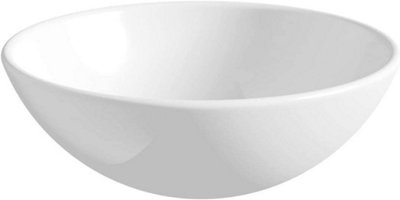 BELOFAY 125x365x365mm Round Ceramic Cloakroom Basin Hand Washing Sink, Modern Design Countertop Basin (Only Basin Included)