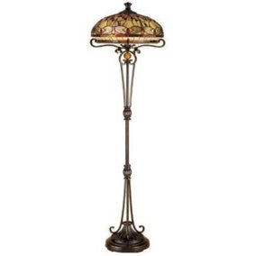 BELOFAY 16-Inch Multicolor Tiffany Stained Glass Handmade Floor Lamps for Living Room, Bedroom, and Lounge