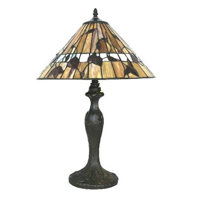 BELOFAY 16 inches Dusk Tiffany Table Lamps Stained Glass Handmade Tiffany Vintage Bedside Table Lamps 30 inches Height