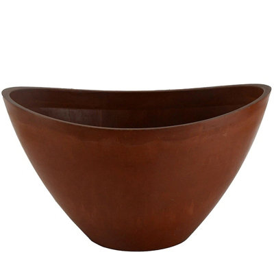 BELOFAY 30x22x17cm Terra Cotta Oval Plastic Plant Pots, Modern Decorative Herb Planter Outdoor with Drainage Holes