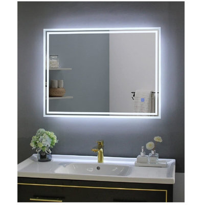 BELOFAY 390x500mm Delta Illuminated Anti Fog Bathroom Mirror