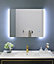 BELOFAY 390x500mm Jasmine Illuminated Bathroom LED with Mirror Demister Pad, Dimmable LED Anti-fog Tempered Wall Mirrors
