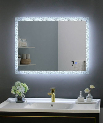 B&q battery deals operated bathroom mirror